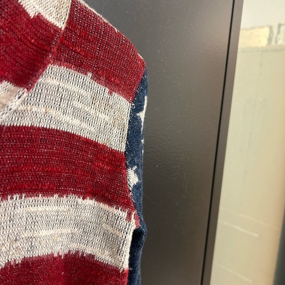 Ralph Lauren Denim & Supply M Vint Y2K rare sought after American Flag cardigan - Picture 5 of 11